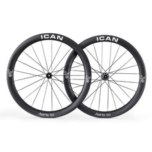 ICAN Aeris 50 disc carbone spoke wheelset 45T ratchet  TRIAERO